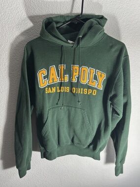 Cal Poly San Luis Obispo Sweater Adult S Green Hoodie Champion Pullover